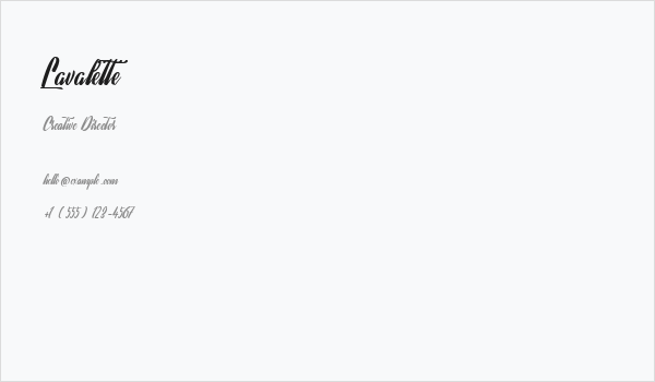 Lavalette Business Card