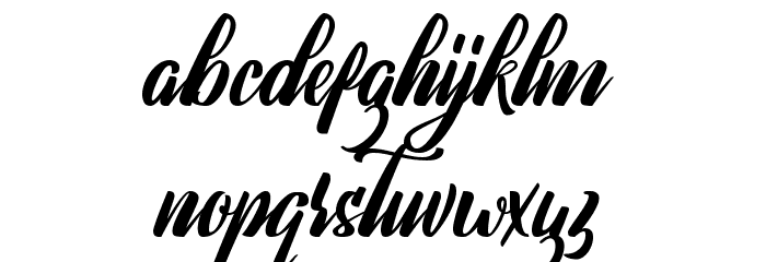 Lavalette Font LOWERCASE