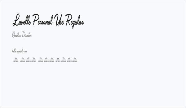 Lavelle Personal Use Regular Business Card