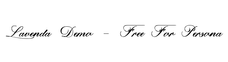 Lavenda Demo - Free For Persona Font
