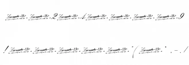 Lavenda Demo - Free For Persona Font OTHER CHARS