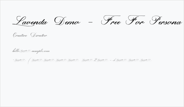 Lavenda Demo - Free For Persona Business Card