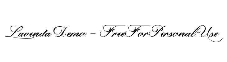 Lavenda Demo-FreeForPersonalUse Font