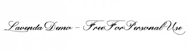 Lavenda Demo-FreeForPersonalUse  フリーフォントのダウンロード