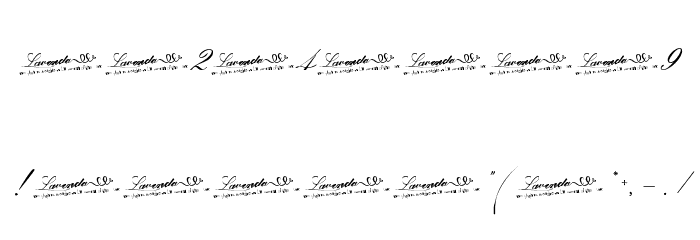 Lavenda Demo-FreeForPersonalUse Font OTHER CHARS