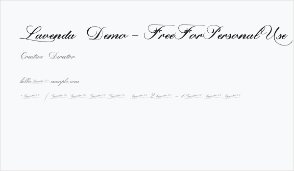 Lavenda Demo-FreeForPersonalUse Business Card