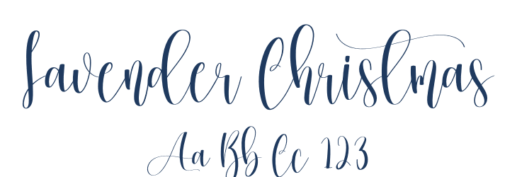 Lavender Christmas Font Preview