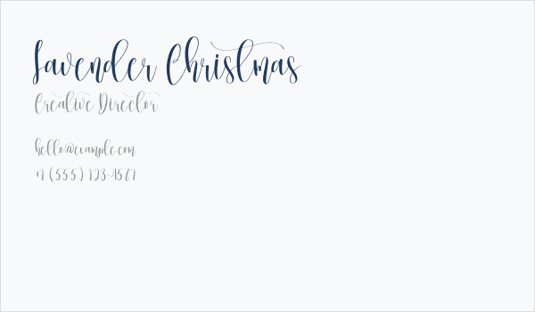 Lavender Christmas Business Card