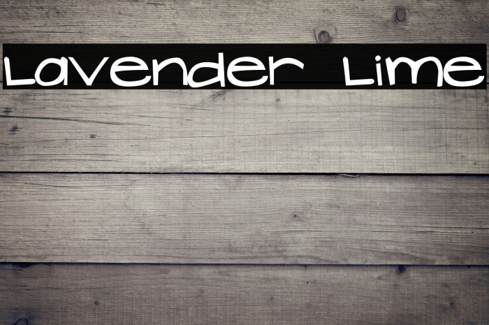 Lavender Lime Font examples