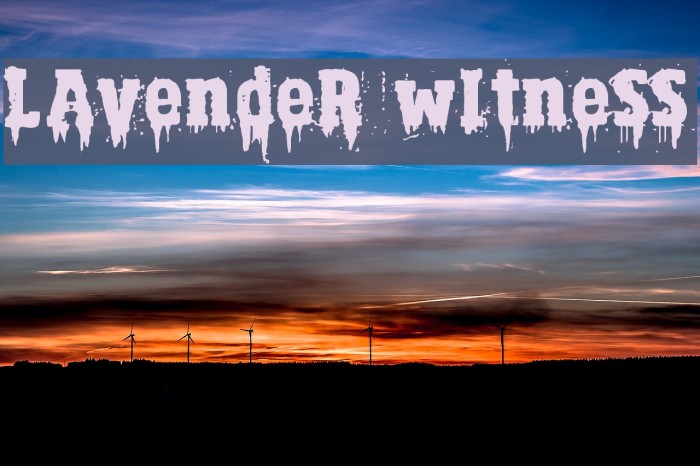 Lavender Witness لخطوط تنزيل examples