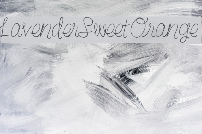 LavenderSweetOrange Font examples