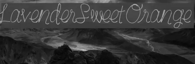 LavenderSweetOrange Font examples