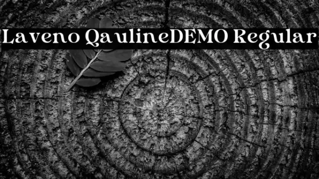 Laveno QaulineDEMO Regular Font examples