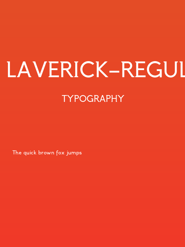 Laverick-Regular Poster