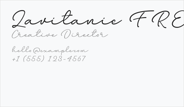 Lavitanie FREE PERSONAL Regular Business Card