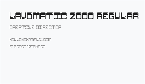 Lavomatic 2000 Regular Business Card