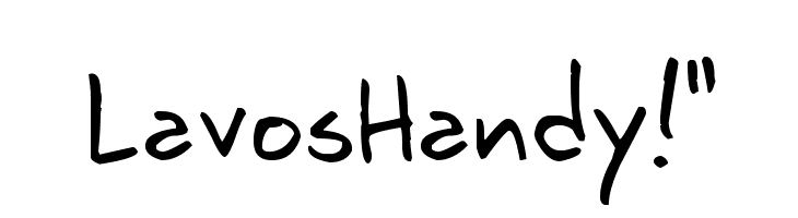 LavosHandy!` Font