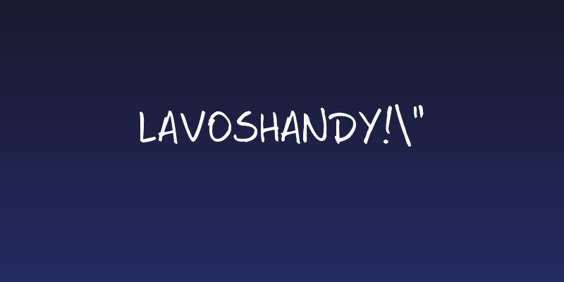 LavosHandy!" Social Header