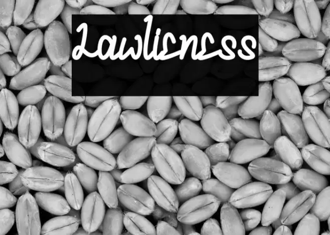 Lawlieness Font examples