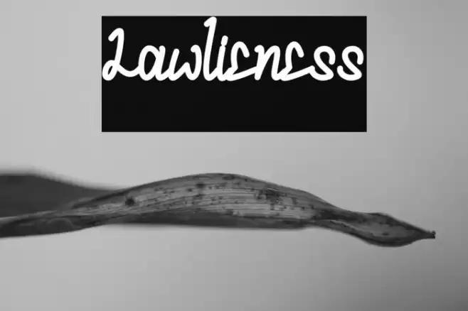 Lawlieness Font examples