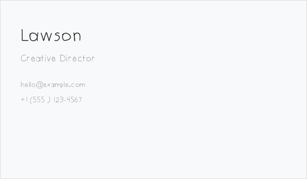 Lawson Business Card