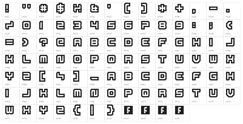 Lay Of The Land Regular Character Map