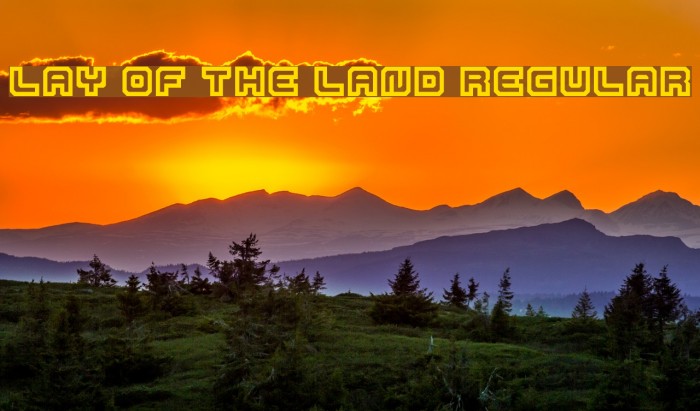 Lay Of The Land Regular Font examples