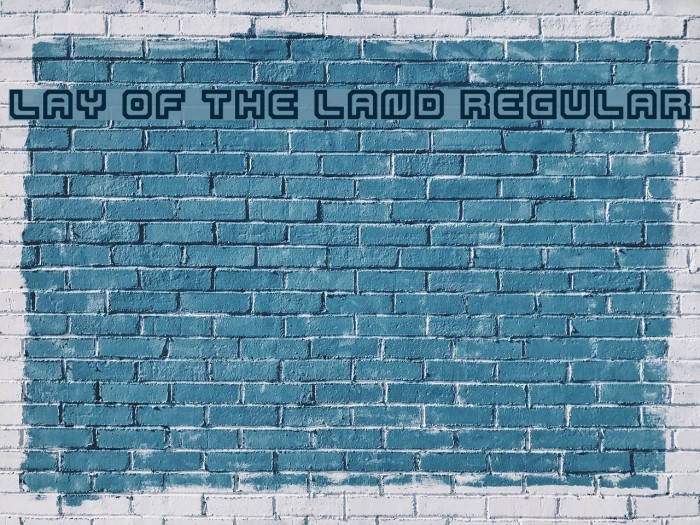 Lay Of The Land Regular Font examples
