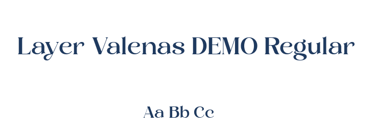 Layer Valenas DEMO Regular Font Preview