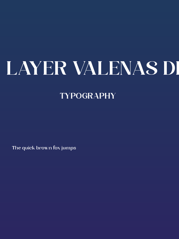Layer Valenas DEMO Regular Poster