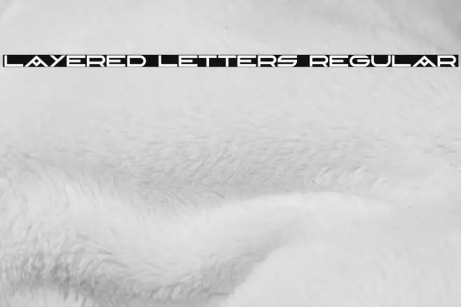 Layered Letters Regular Example 1