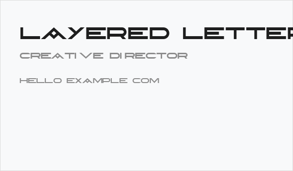 Layered Letters Regular Business Card