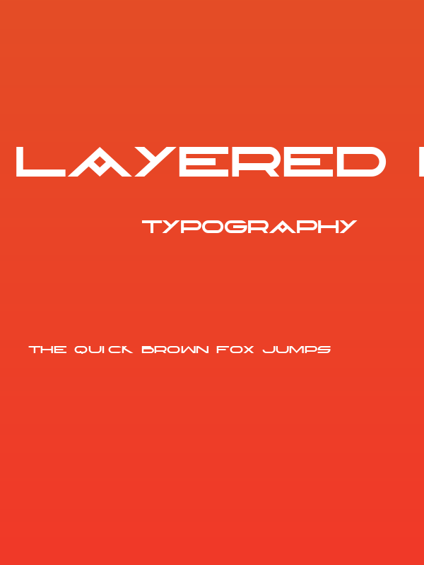 Layered Letters Regular Poster