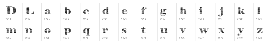 Layers Character Map