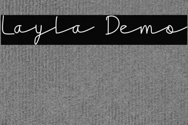 Layla Demo Font examples