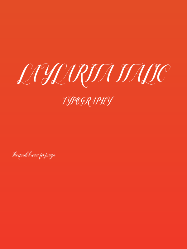 Laylarita Italic Poster