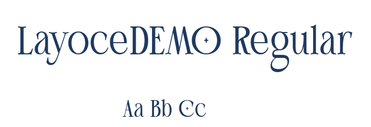 LayoceDEMO Regular Font Preview