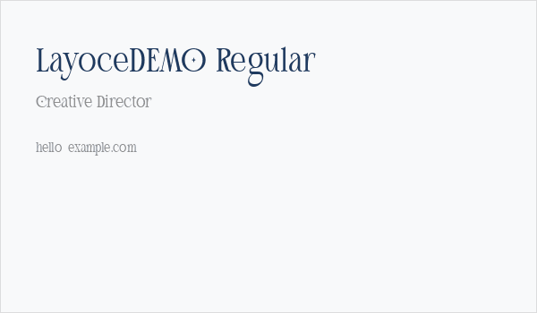 LayoceDEMO Regular Business Card