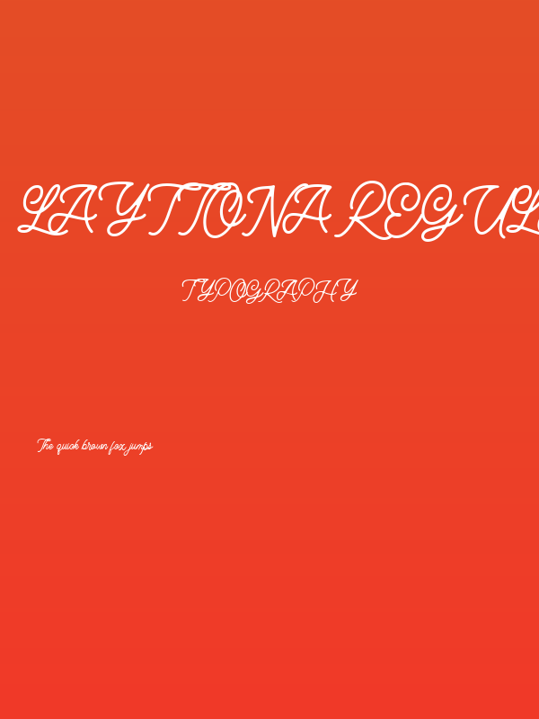 Layttona Regular Poster