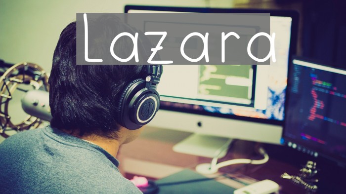 Lazara Font examples