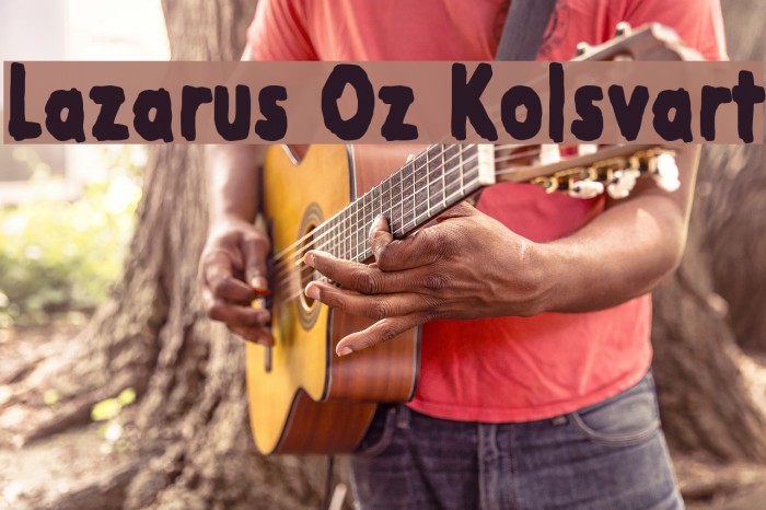 Lazarus Oz Kolsvart Font examples