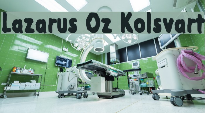 Lazarus Oz Kolsvart Font examples