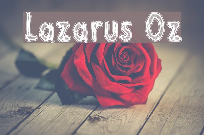 Lazarus Oz Font examples