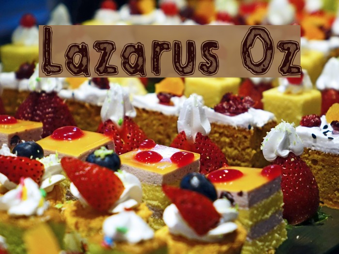 Lazarus Oz Font examples