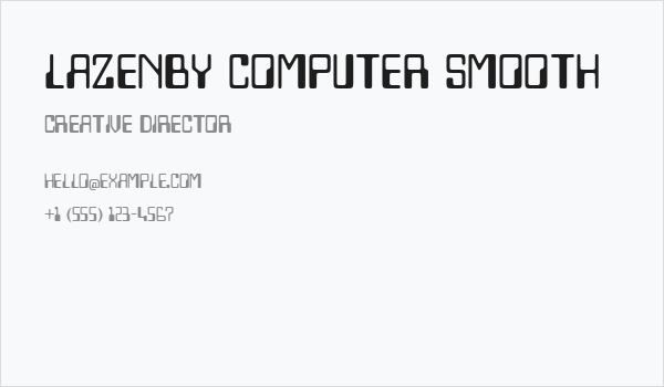 Lazenby Computer Smooth Business Card