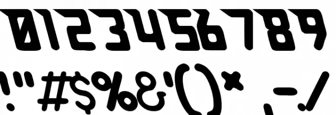 Lazerbeam surprise Font OTHER CHARS