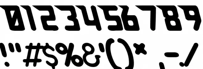 Lazerbeam surprise Font OTHER CHARS