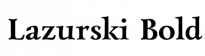Lazurski Bold  Fuentes Gratis Descargar