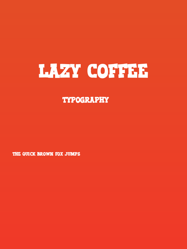 Lazy Coffee Poster