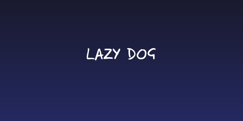 Lazy Dog Social Header